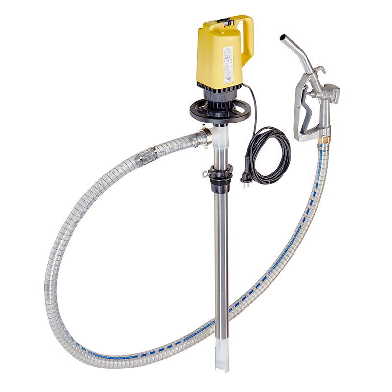 Set_Mineraloele_MI-Motor Lutz Pumpen | Elektrische Fasspumpe, IBC Pumpe mit Schlauch und Zapfpistole für Öl, Diesel