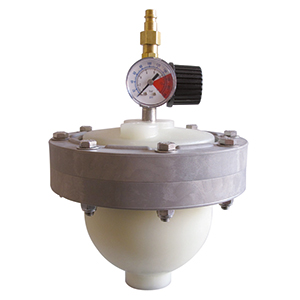 Pulsationsdaempfer_PD_Kunststoff Schwingungsdämpfer, Pulsationsdämpfer PD III D aus PP für Druckluft Membranpumpe 1/4" und 3/8"