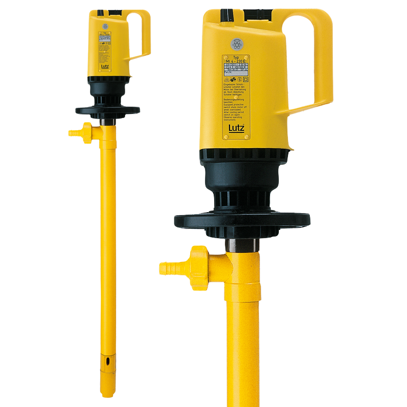 Fasspumpe_MI_PP Lutz Elektrische Fasspumpe PP mit Universalmotor MI-4 |Pumpe für Säuren, Lösungen, Galvanik
