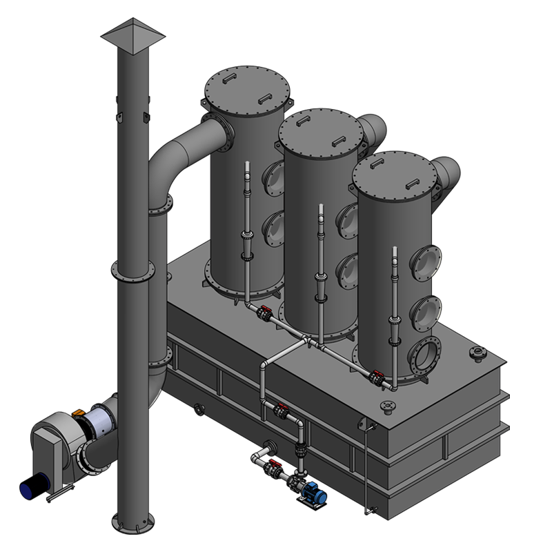 Chlorine scrubber Multi Stage 1F1P