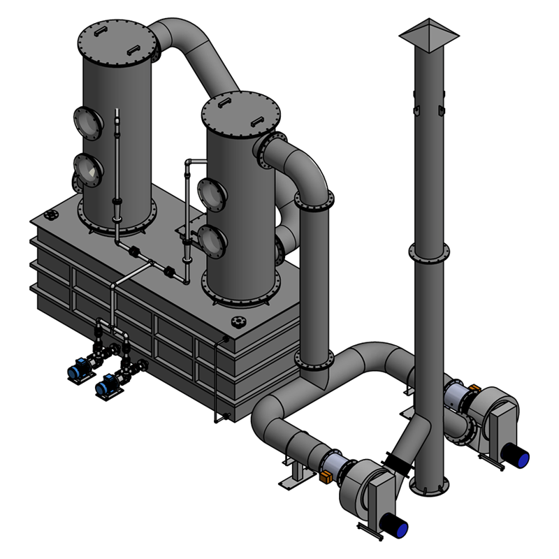 Chlorine scrubber Double Stage 2F2P