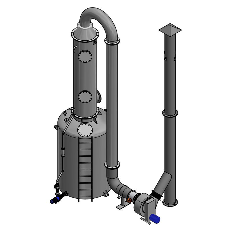 Chlorine scrubber Single Stage 1F1P