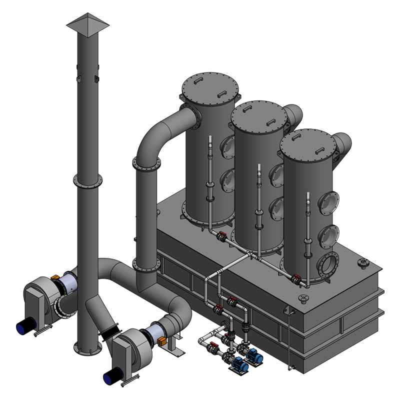 Chlorine scrubber Multi Stage 2F2P